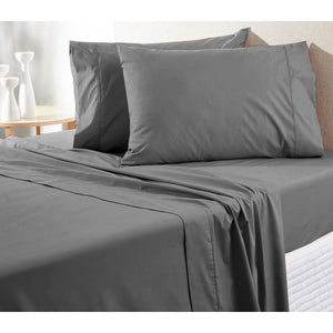 NNEDSZ 300TC Pure Cotton Sheet Set Queen Grey