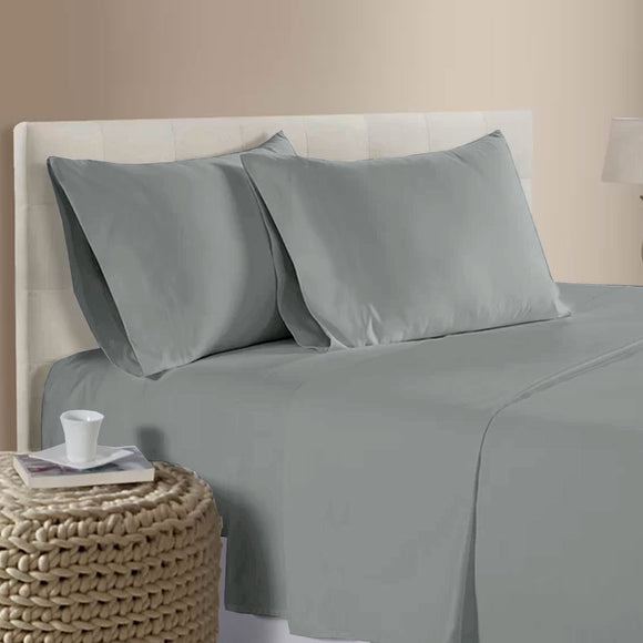 NNEDSZ 400TC Bamboo Cotton Sheet Set Grey Queen