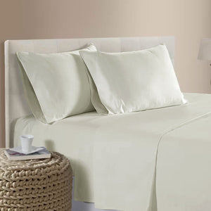 NNEDSZ 400TC Bamboo Cotton Sheet Set Ivory Queen