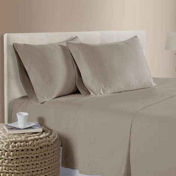 NNEDSZ 400TC Bamboo Cotton Sheet Set Tan Queen