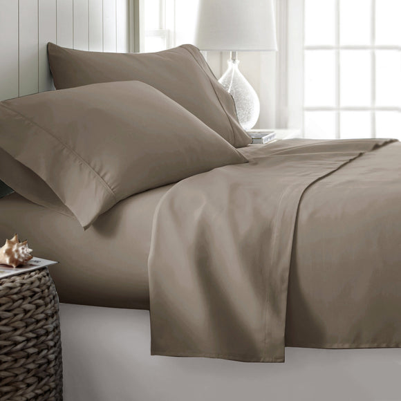 NNEDSZ 400TC Cotton Sateen Sheet Set King - Mocha