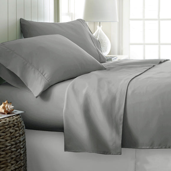 NNEDSZ 400TC Cotton Sateen Sheet Set King Silver