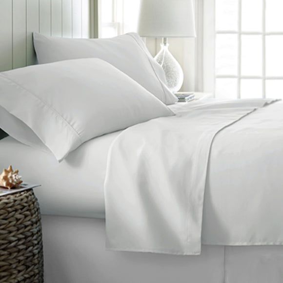 NNEDSZ 400TC Cotton Sateen Sheet Set King - White