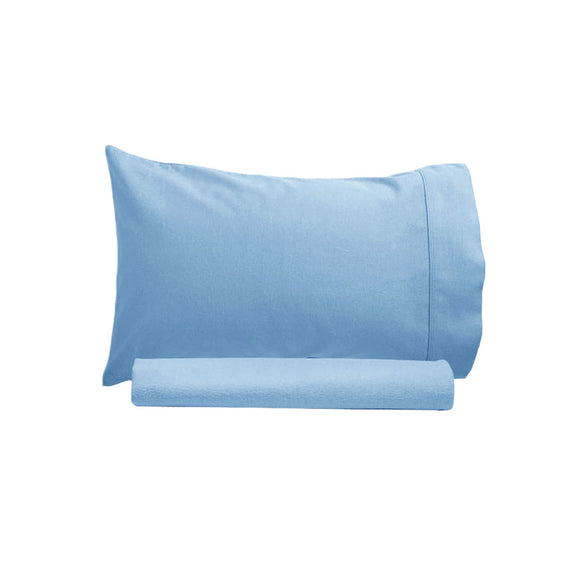 NNEDSZ Artex 250TC 100% Cotton Sheet Set Single Sky