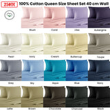 NNEDSZ 250TC 100% Cotton Sheet Set Queen Taupe