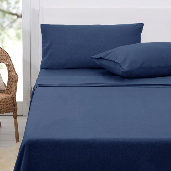 NNEDSZ Sheet Set King 36cm Wall with King Pillowcases Midnight Blue
