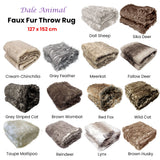 NNEDSZ Dale Animal Faux Fur Throw Rug 127 x 152 cm Dall Sheep