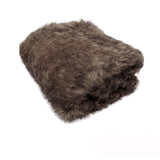 NNEDSZ Dale Animal Faux Fur Throw Rug 127 x 152 cm Brown Wombat
