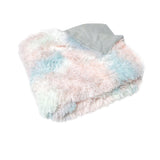 NNEDSZ Finley Multi Colour Collection Shaggy Throw Rug 127 x 152cm Pastel Hues