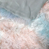 NNEDSZ Finley Multi Colour Collection Shaggy Throw Rug 127 x 152cm Pastel Hues