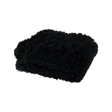 NNEDSZ Nutural Collection Shaggy Throw Rug 127 x 152cm Black