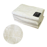 NNEDSZ 500GSM Set of 4 100% Cotton Velour Bath Towels Ivory 70 x 140 cm