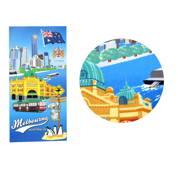 NNEDSZ Melbourne Australia Printed Microfiber Beach Towel 75 x 152 cm
