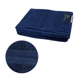 NNEDSZ 500GSM Set of 2 100% Cotton Bath Sheet Navy 80 x 160 cm