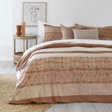 NNEDSZ Bambury Darlington Terracotta Cotton Polyester Quilt Cover Set Queen