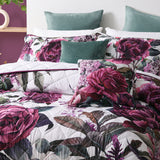 NNEDSZ Bianca Abigail Berry Floral Printed Quilted Bedspread Set King