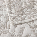 NNEDSZ Bianca Ameila Stone Jacquard Quilted Foliage Bedspread Set King Single