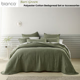NNEDSZ Bianca Bari Green Polyester Cotton Bedspread Set King