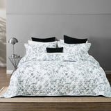 NNEDSZ Bianca Gracie White Floral Printed Quilted Bedspread Set King Single