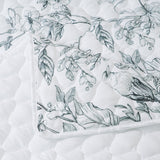 NNEDSZ Bianca Gracie White Floral Printed Quilted Bedspread Set Single
