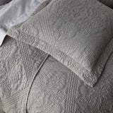 NNEDSZ Bianca Zaria Taupe Embroidered Bedspread Set King