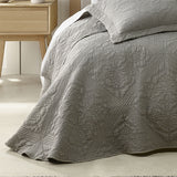 NNEDSZ Bianca Zaria Taupe Embroidered Bedspread Set Super King