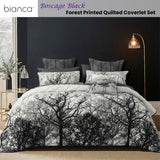 NNEDSZ Bianca Boscage Black Forest Printed Quilted Polyester Coverlet Set Super King