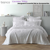 NNEDSZ Bianca Cassiano White Polyester Jacquard Coverlet Set Super King