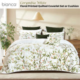 NNEDSZ Bianca Corymbia White Floral Printed Quilted Polyester Coverlet Set Single/Double