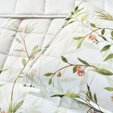 NNEDSZ Bianca Corymbia White Floral Printed Quilted Polyester Coverlet Set Queen/King