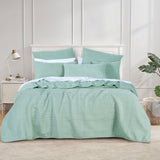 NNEDSZ Bianca Cressida Sage Cotton Polyester Coverlet Set Queen/King