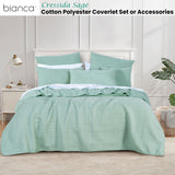 NNEDSZ Bianca Cressida Sage Cotton Polyester Coverlet Set Queen/King