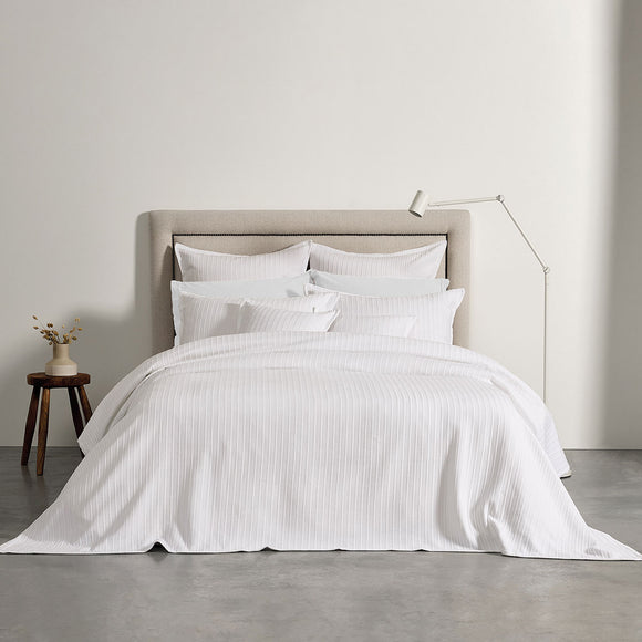 NNEDSZ Bianca Evora White Cotton Jacquard Coverlet Set Queen/King