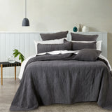 NNEDSZ Bianca Geraldton Coal Coverlet Set Queen/King