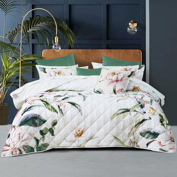NNEDSZ Bianca Indi White Polyester Coverlet Set Super King