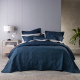 NNEDSZ Kazimir Navy Polyester Coverlet Set Super King