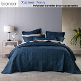 NNEDSZ Kazimir Navy Polyester Coverlet Set Super King