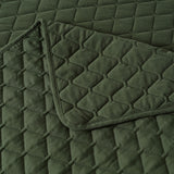 NNEDSZ Bianca Lester Olive Velvet Diamond Polyester Coverlet Set Queen/King