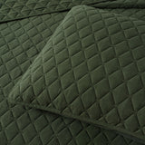 NNEDSZ Bianca Lester Olive Velvet Diamond Polyester Coverlet Set Super King