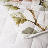 NNEDSZ Bianca Rosalia White Floral Printed Quilted Polyester Coverlet Set Single/Double