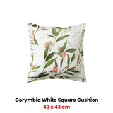 NNEDSZ Bianca Corymbia White Velvet Square Filled Cushion 43 x 43cm