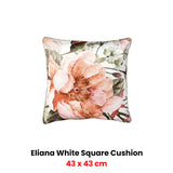 NNEDSZ Bianca Eliana White Velvet Square Filled Cushion 43 x 43cm