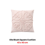 NNEDSZ Bianca Ella Blush Square Filled Cushion 43 x 43cm