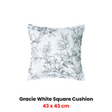 NNEDSZ Bianca Gracie White Square Filled Cushion 43 x 43cm