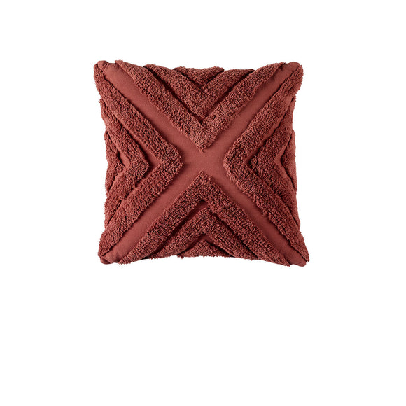 NNEDSZ Bianca Haven Terracotta Cotton Chenille Square Cushion