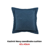 NNEDSZ Kazimir Navy Square Filled Cushion