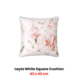 NNEDSZ Bianca Layla White Velet Square Filled Cushion 43 x 43cm
