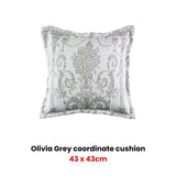 NNEDSZ Olivia Grey Square Filled Cushion