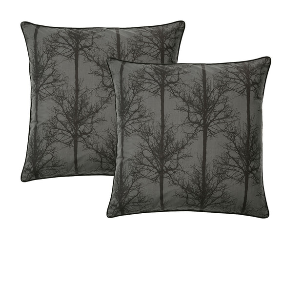 NNEDSZ Pair of Alpine Stag Taupe European Pillowcases
