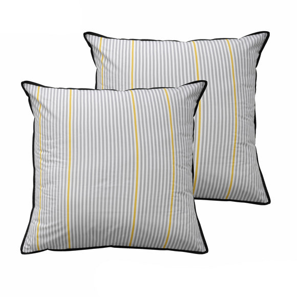 NNEDSZ Bianca Pair of Baxter Grey European Pillowcases